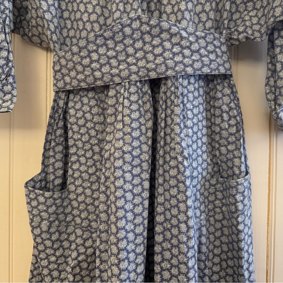 Vintage Laura Ashley Blue Printed Dress XS/S - Picture 6 of 6